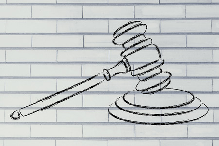 judges gavel design, concept of respecting the lawの写真素材
