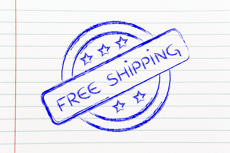 icon for an initiative of free shippingの写真素材