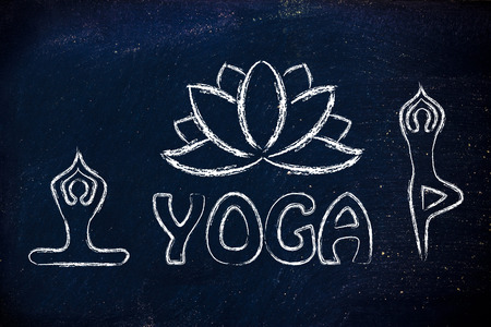 mind body and soul design inspired by yogaの写真素材