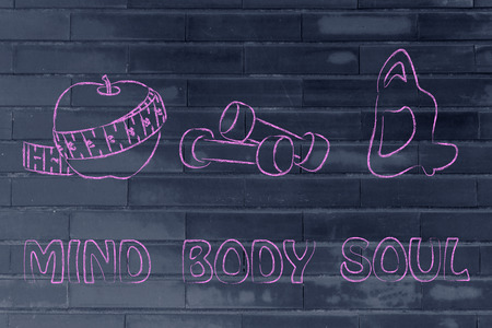 fitness lifestyle and healthy food, taking care of mind body and soulの写真素材