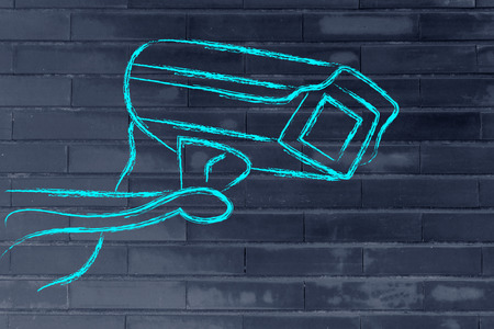 security and property protection: design of a cctv security cameraの写真素材