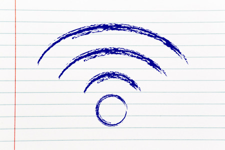 internet and wireless connection, symbol of WiFi connectivityの写真素材