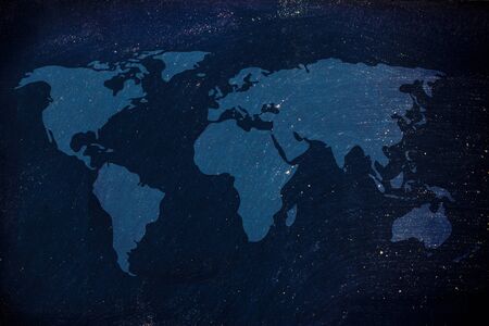 background with an overlay of the map of the world