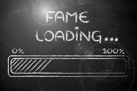 progress bar, funny design with concept of fame loadingの写真素材