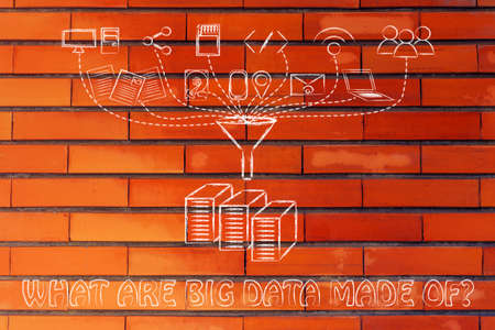 concept of big data: what are they made of?の写真素材