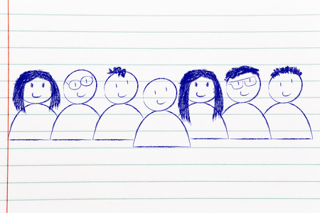 we heart our team: happy group of peopleの写真素材