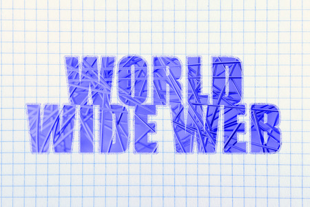 the word World Wide Web with metallic net overlayの写真素材