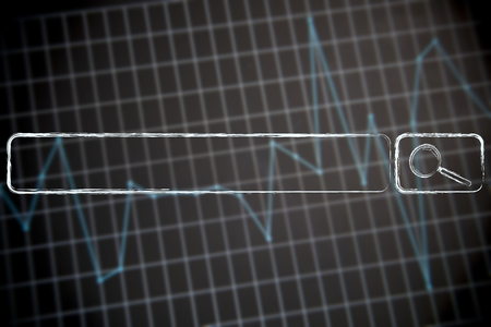 search bar on statistics backgroundの写真素材