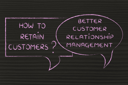 question and answer: how to retain customer? better crmの写真素材