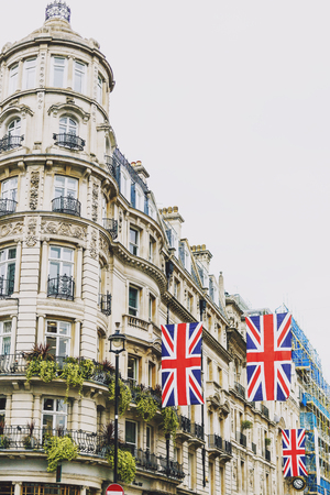 LONDON, UNITED KINGDOM - July 30th, 2016: Detail of beautiful buildings architecture in London city centreのeditorial素材
