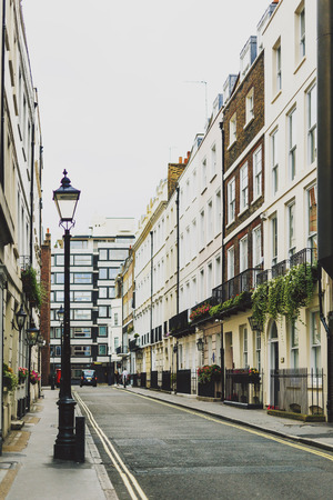 LONDON, UNITED KINGDOM - July 30th, 2016: Detail of beautiful buildings architecture in London city centreのeditorial素材