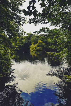DUBLIN, IRELAND - 5th July, 2017: detail of St Stephen's Green Park in Dublin city centreのeditorial素材