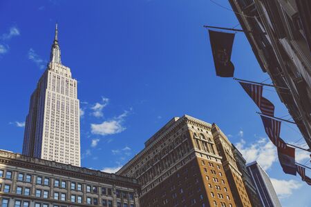 NEW YORK, NY - September 3rd, 2017: View of the Empire State Building as seen from Herald Square in Midtownのeditorial素材