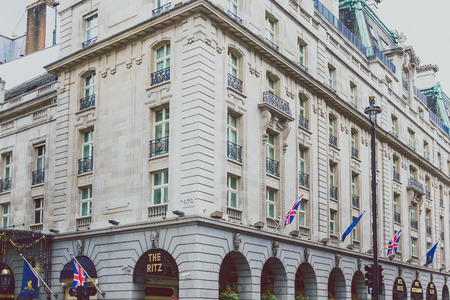 LONDON, UNITED KINGDOM - August 2nd, 2014: Exterior of the Ritz London hotel, an historical building in the city centreのeditorial素材