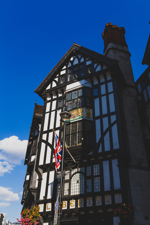 LONDON, UNITED KINGDOM - August, 22th, 2015: outside the Liberty department store in central Londonのeditorial素材