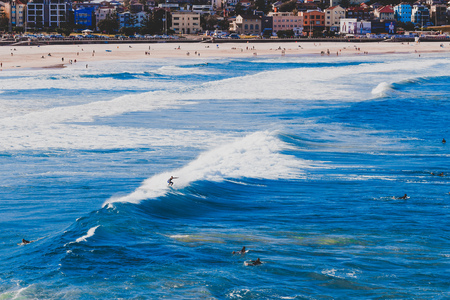 SYDNEY, AUSTRALIA - July 4th, 2013: view of Bondi Beach one of the most famous areas of Sydney in winter with clear weatherのeditorial素材