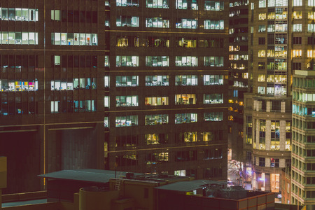 SYDNEY, AUSTRALIA - July 16th, 2013: detail of high-rise buildings in Sydney central business districtのeditorial素材