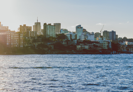 SYDNEY, AUSTRALIA - July 7th, 2013: Sydney's bay as seen from the ferryのeditorial素材