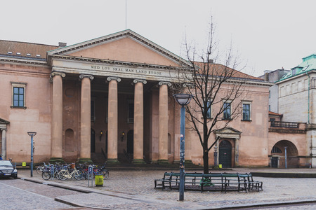 COPENHAGEN, DENMARK - March 11th, 2018: Architecture and buildings of the streets of Copenhagen featuring the typical Scandinavian styleのeditorial素材