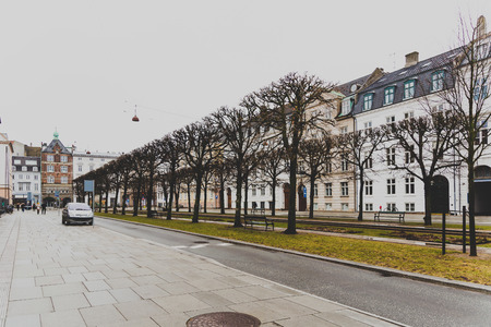 COPENHAGEN, DENMARK - March 11th, 2018: Architecture and details of the streets of Copenhagen's city centreのeditorial素材