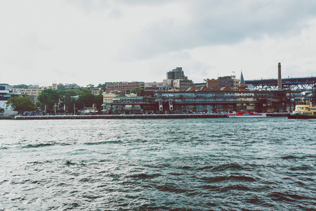 SYDNEY, AUSTRALIA - December 16th, 2013: Detail of Sydney Harbour and the Circular Quay areaのeditorial素材