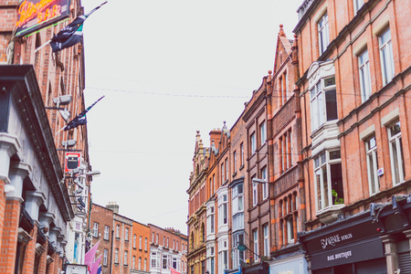 DUBLIN, IRELAND - April 1st, 2018: detail of Wicklow Stree in Dublin city centreのeditorial素材