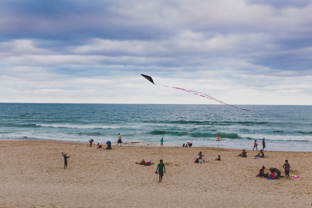 GOLD COAST, AUSTRALIA - December 28th, 2013: the beach and landscape in Surfers Paradise on the Gold Coast, a popular destination in Queenslandのeditorial素材