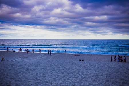 GOLD COAST, AUSTRALIA - December 28th, 2013: the beach and landscape in Surfers Paradise on the Gold...