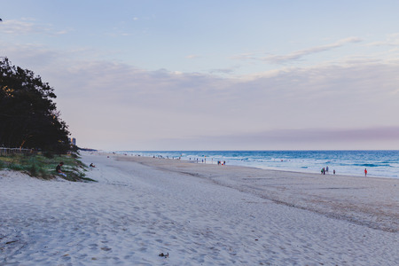 GOLD COAST, AUSTRALIA - January 2nd, 2014: the beach and landscape in Surfers Paradise on the Gold Coast, a popular destination in Queenslandのeditorial素材
