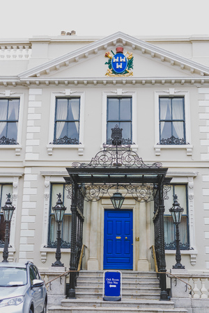 DUBLIN, IRELAND - May 1st, 2018: architectural details in Dawson Street in Dublin city centreのeditorial素材