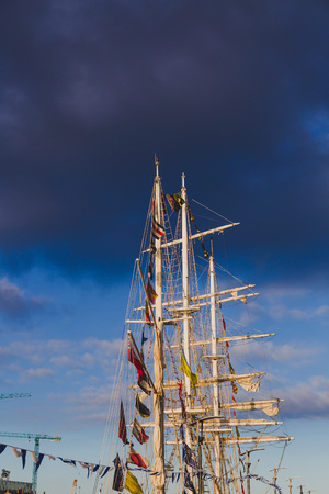 DUBLIN, IRELAND - June 2nd, 2018: heritage vessels along the river Liffey in Dublin docklands for the Tall Ships Regatta 2018のeditorial素材