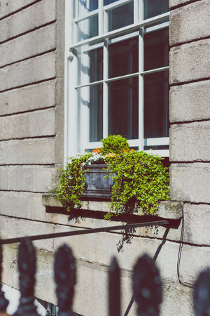 DUBLIN, IRELAND - May 23rd, 2018: detail of traditional Georgian architecture in DUblin city centreのeditorial素材