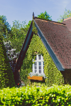 DUBLIN, IRELAND - May 23rd, 2018: the Gardener's Cottage in Stephen's Green park in DUblin city centreのeditorial素材