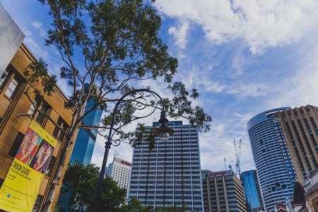 SYDNEY, AUSTRALIA - December 26th, 2014: detail of skyscrapers in SYdney CBDのeditorial素材