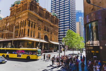 SYDNEY, AUSTRALIA - December 26th, 2014: architecture in the streets of Sydney Central Business Districtのeditorial素材