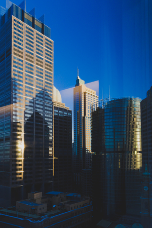 SYDNEY, AUSTRALIA - December 26th, 2014: skyscrapers in Sydney CBD near Circular Quayのeditorial素材