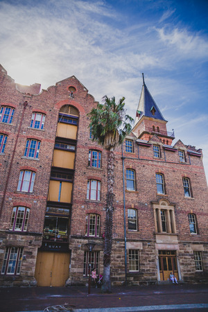 SYDNEY, AUSTRALIA - January 1st, 2015: detail of the historical area of The Rocks in Sydney CBDのeditorial素材