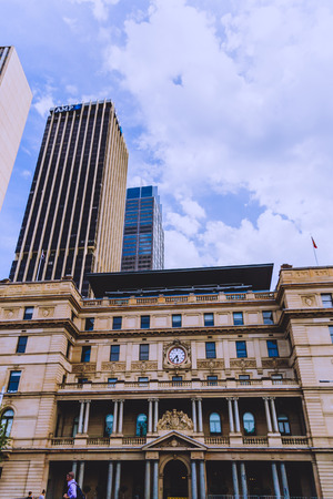 SYDNEY, AUSTRALIA - January 1st, 2015: the Sydney CIty Hall from low perspectiveのeditorial素材