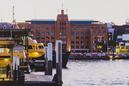 SYDNEY, AUSTRALIA - December 30th, 2014: the museum of contemporary art in Sydney Circular Quayのeditorial素材