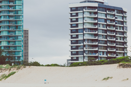GOLD COAST, AUSTRALIA - January 14th, 2015: view of Main beach on the Gold Coastのeditorial素材