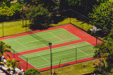 GOLD COAST, AUSTRALIA - January 9th, 2015: tennis court in Surfers Paradise