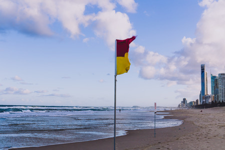 GOLD COAST, AUSTRALIA - January 7th, 2015: view of Main Beach in Gold Coast, the area features golden sand and high-rise buildings overlooking the Pacific Oceanのeditorial素材