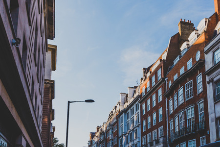 LONDON, UNITED KINGDOM - August 21st, 2018: architecture in Mayfair in London city centreのeditorial素材
