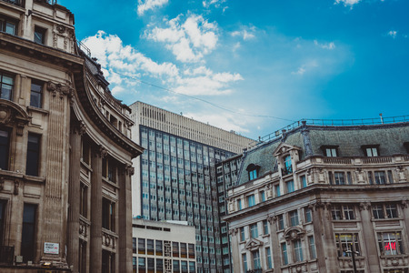 LONDON, UNITED KINGDOM - August 13th, 2018: architecture in London city centre in the famous Regent Streetのeditorial素材