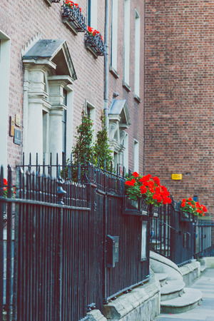 DUBLIN, IRELAND - October 6th, 2018: beautiful architecture in Dublin city centre at the Merrion Hotelのeditorial素材