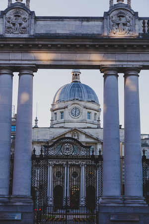 DUBLIN, IRELAND - October 6th, 2018: Ireland's government building the Department of the Taoiseach in Dublin city centreのeditorial素材