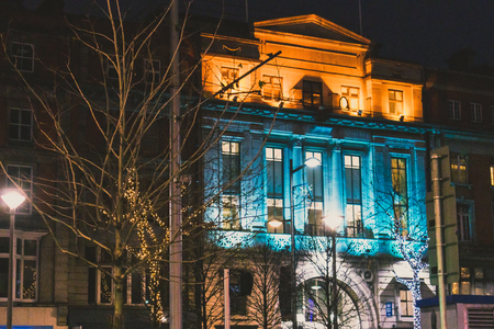 DUBLIN, IRELAND - December 27th, 2018: beautiful architecture in Dublin city centre in O'Connell Streetのeditorial素材
