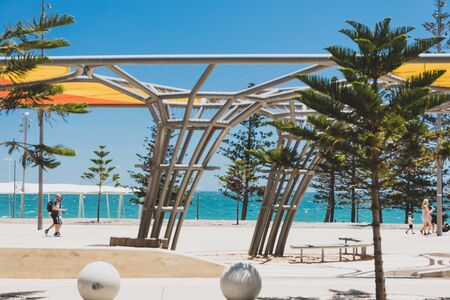 PERTH, WESTERN AUSTRALIA - December 27th, 2019: detail of Scarborough beach, one of the most popular...