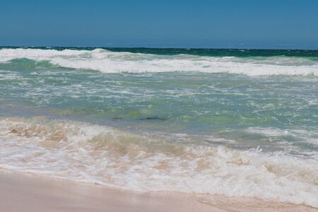 detail of Cottesloe Beach, one of the most iconic beahces near Perth, on a sunny summer day in...