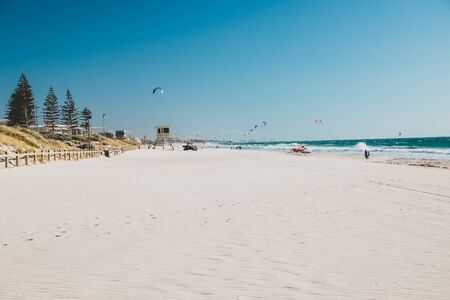 PERTH, AUSTRALIA - January 3rd, 2020: view of Scarborough beach, one of the most popular beaches...